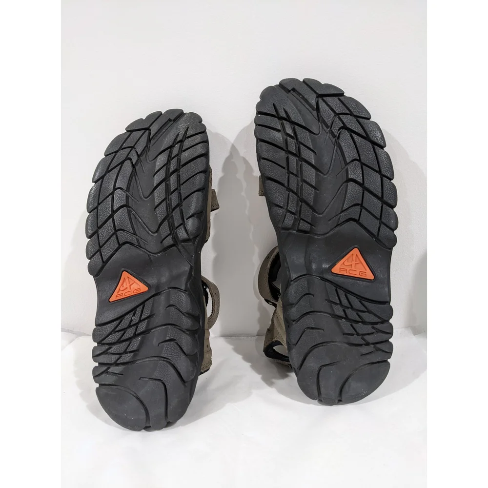 Vintage Nike ACG Y2K Brown Men's Sandals Size 7 - Picture 5 of 9